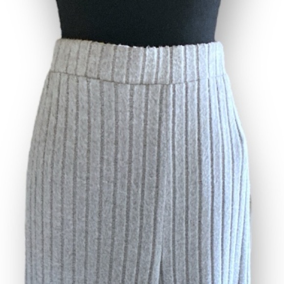 Vintage Wide Leg 2pc Ribbed Casual Lounging Tracksuit Grey XL - Picture 8 of 16